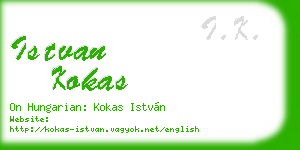 istvan kokas business card